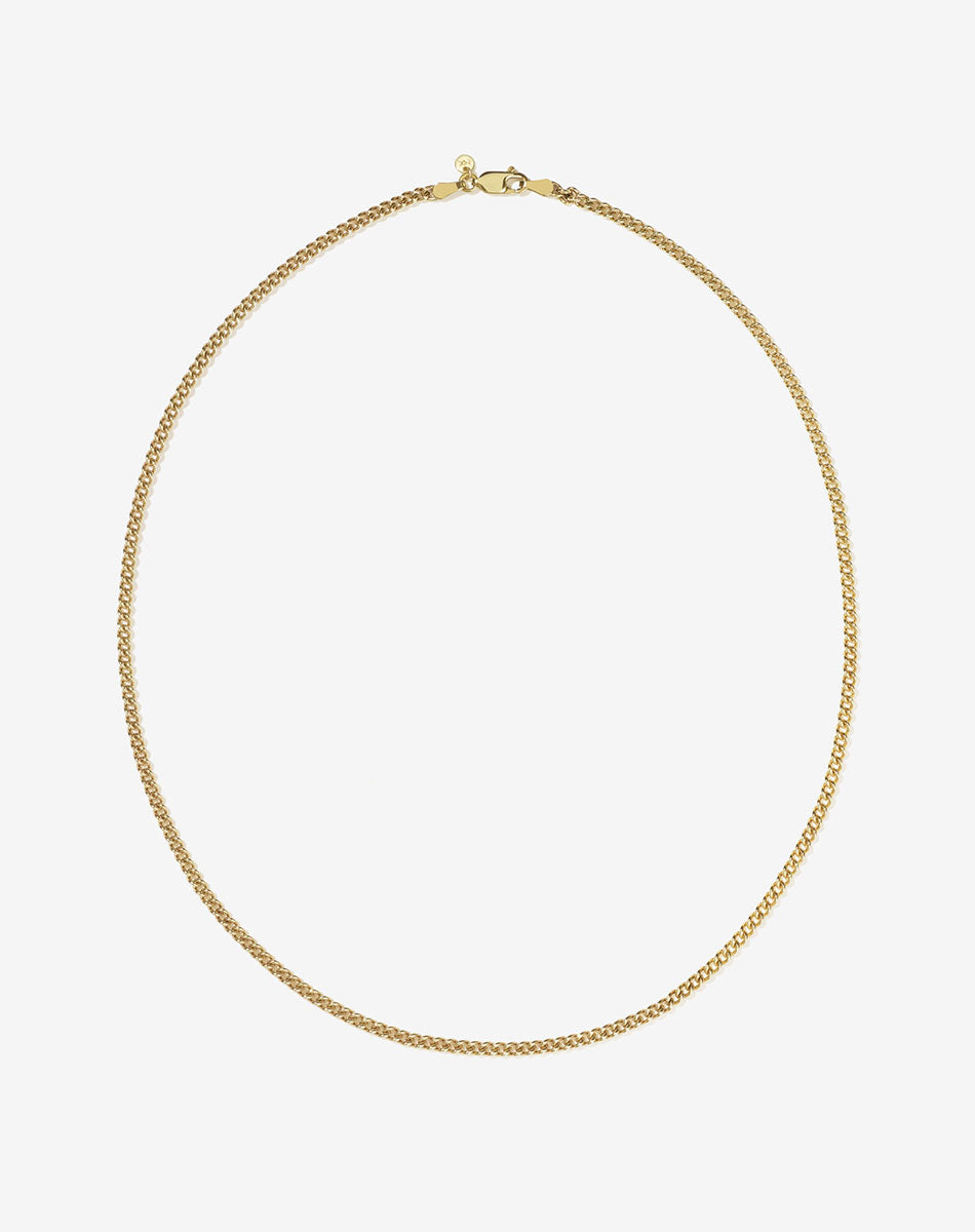 Curb Chain Necklace | 23k Gold Plated