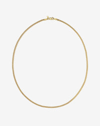 Curb Chain Necklace | 23k Gold Plated