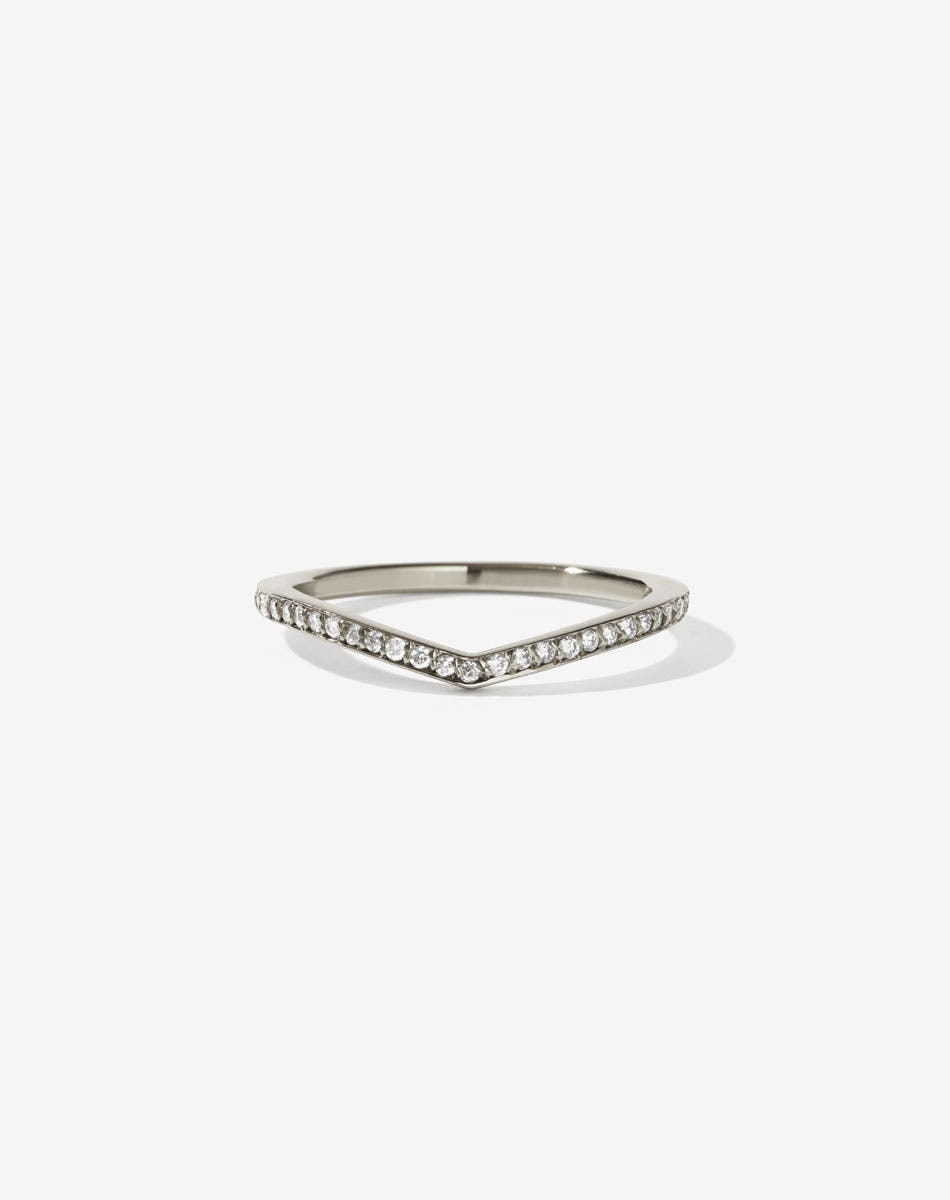Curved Eternity Band | 9ct White Gold