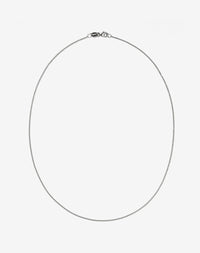 Diamond Curb Necklace | Sterling Silver