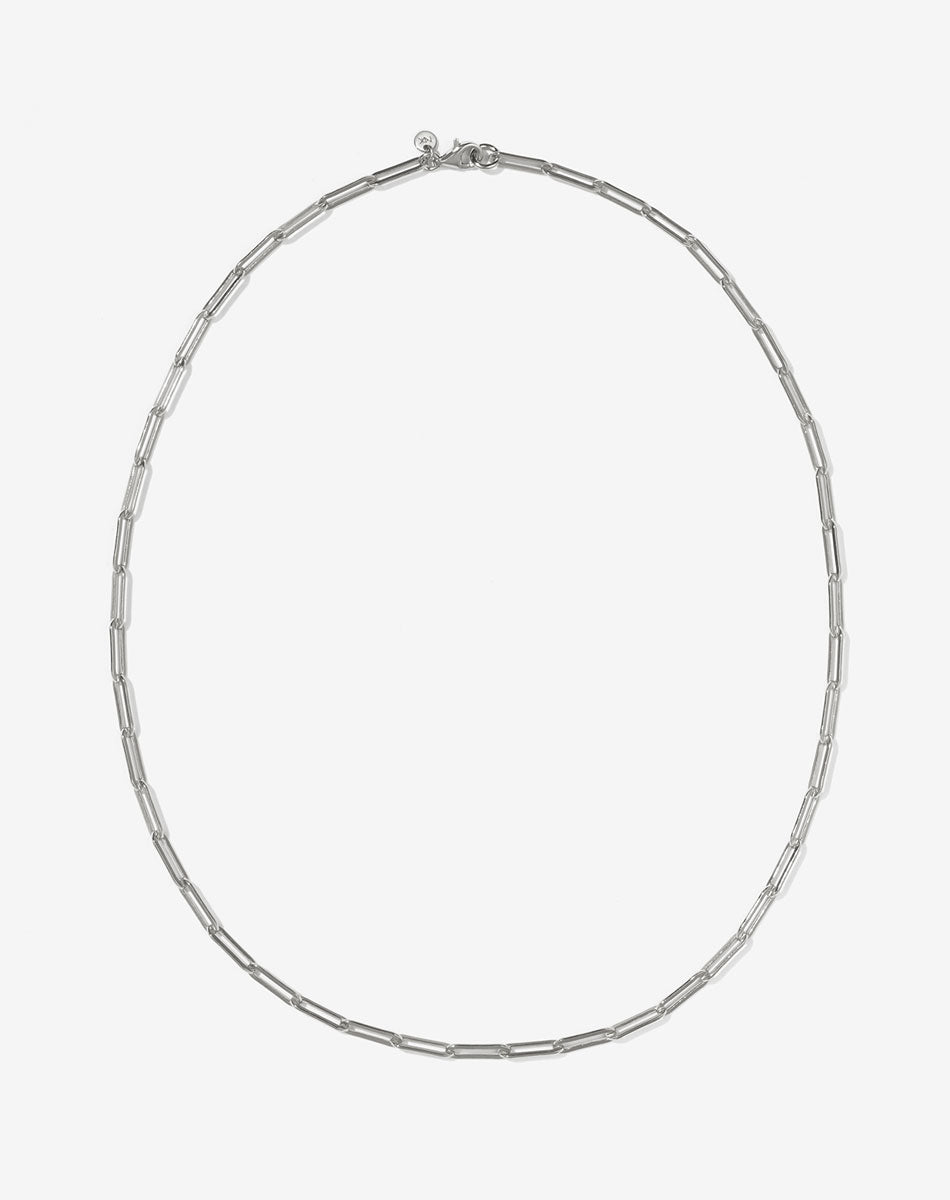 Paperclip Light Necklace | Sterling Silver
