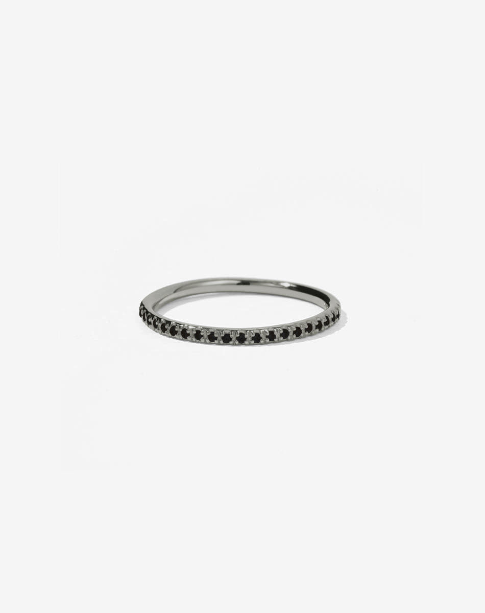 1mm Halo Eternity Band | 18ct White Gold