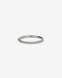 1mm Halo Eternity Band | 9ct White Gold