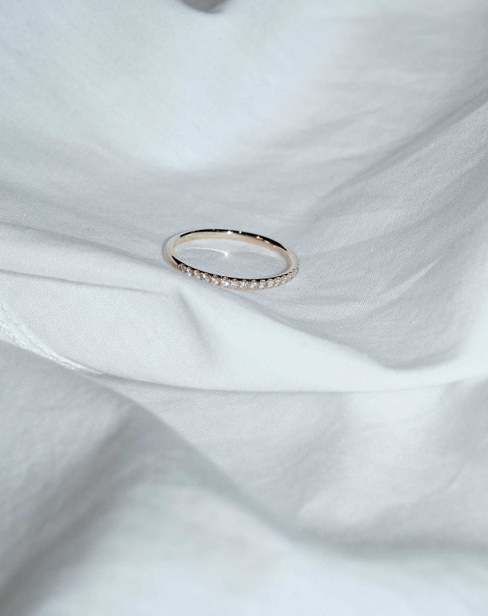 1mm Halo Eternity Band | 14ct White Gold