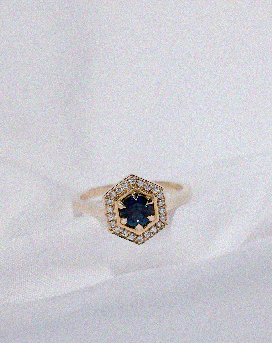 Hex Engagement Ring 0.5ct | 18ct White Gold