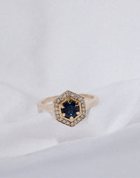 Hex Engagement Ring 0.5ct | 18ct White Gold