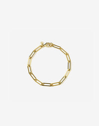 Paperclip Heavy Bracelet | 23k Gold Plated