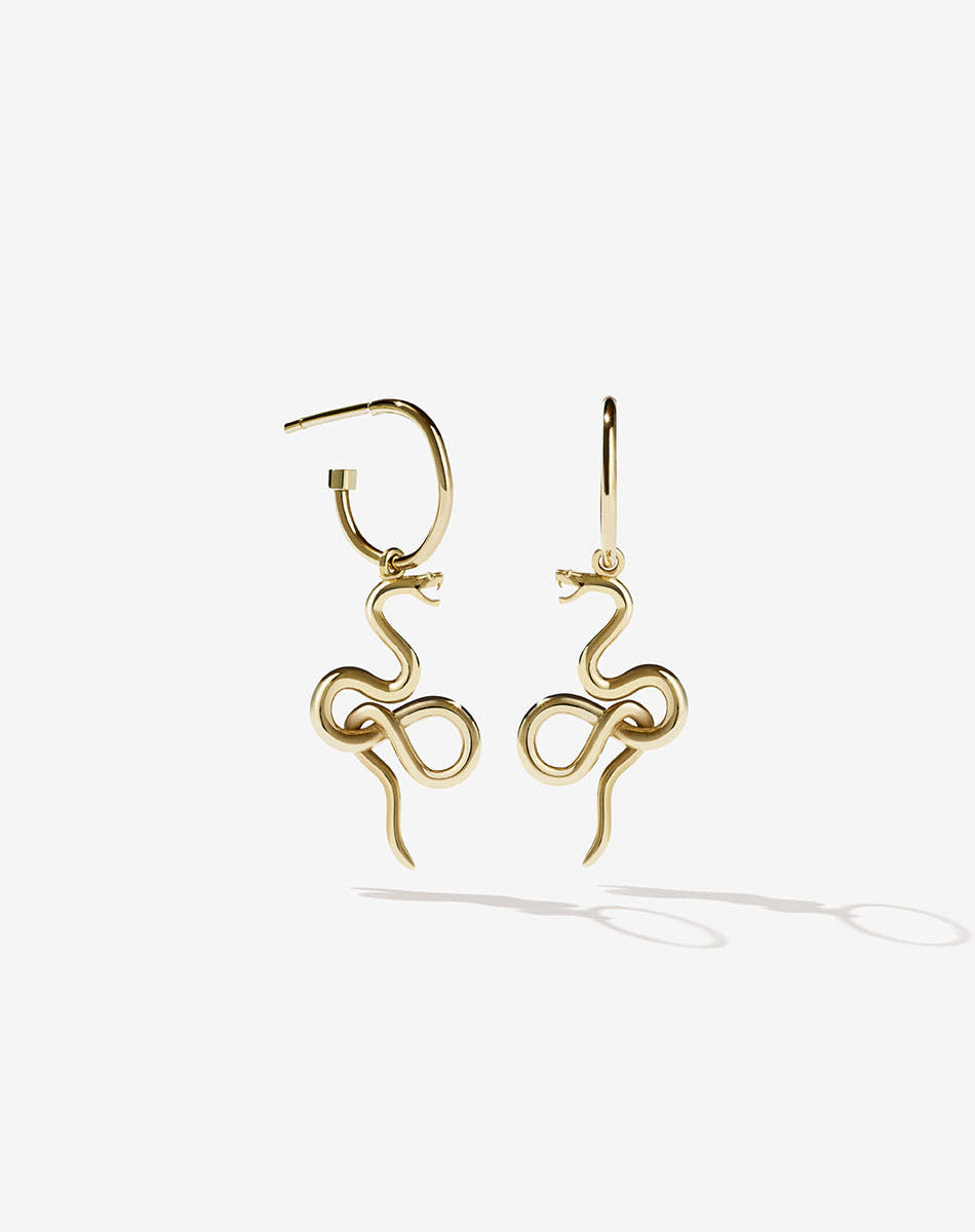 Medusa Signature Hoop Earring | 23k Gold Plated
