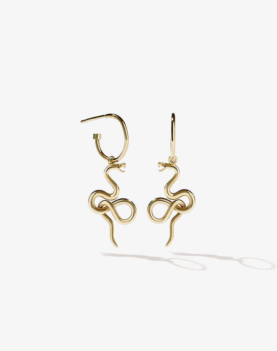 Medusa Signature Hoop Earring | 9ct Yellow Gold