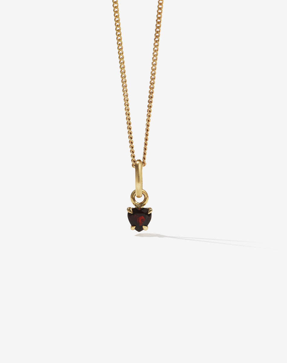 Micro Heart Jewel Necklace | 23k Gold Plated