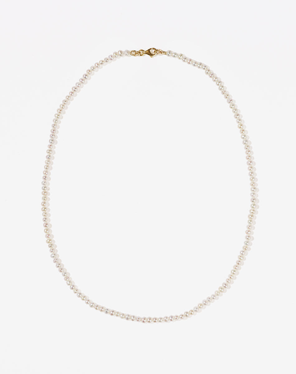 Micro Pearl Necklace | 9ct Solid Gold
