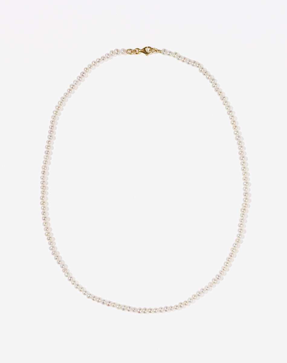 Micro Pearl Necklace | 9ct Solid Gold