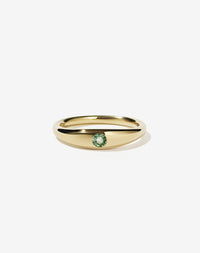 Mini Claude Ring with Stone | Gold Vermeil
