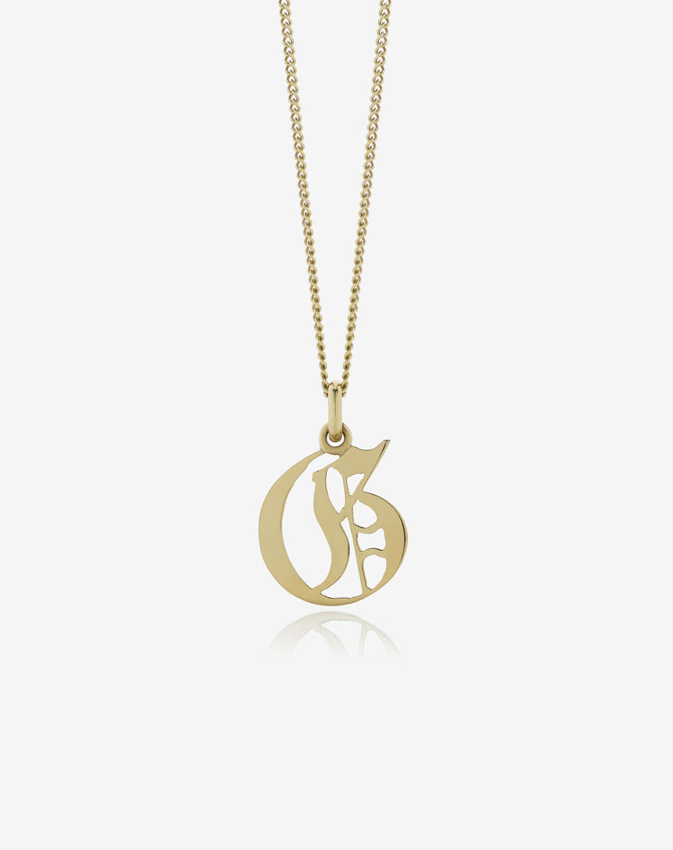 Capital Letter Necklace | 23k Gold Plated