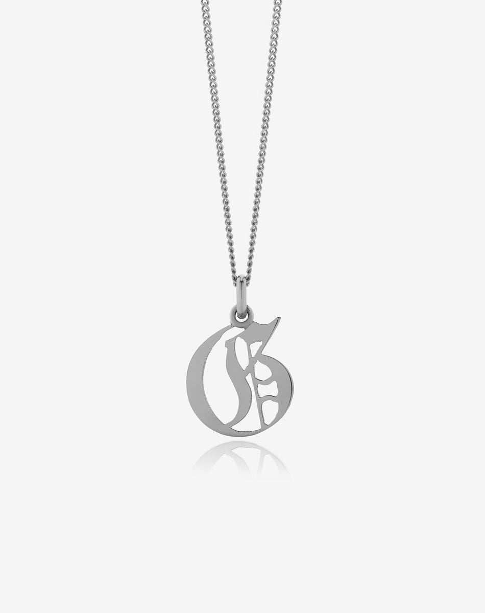 Capital Letter Charm Necklace | Sterling Silver