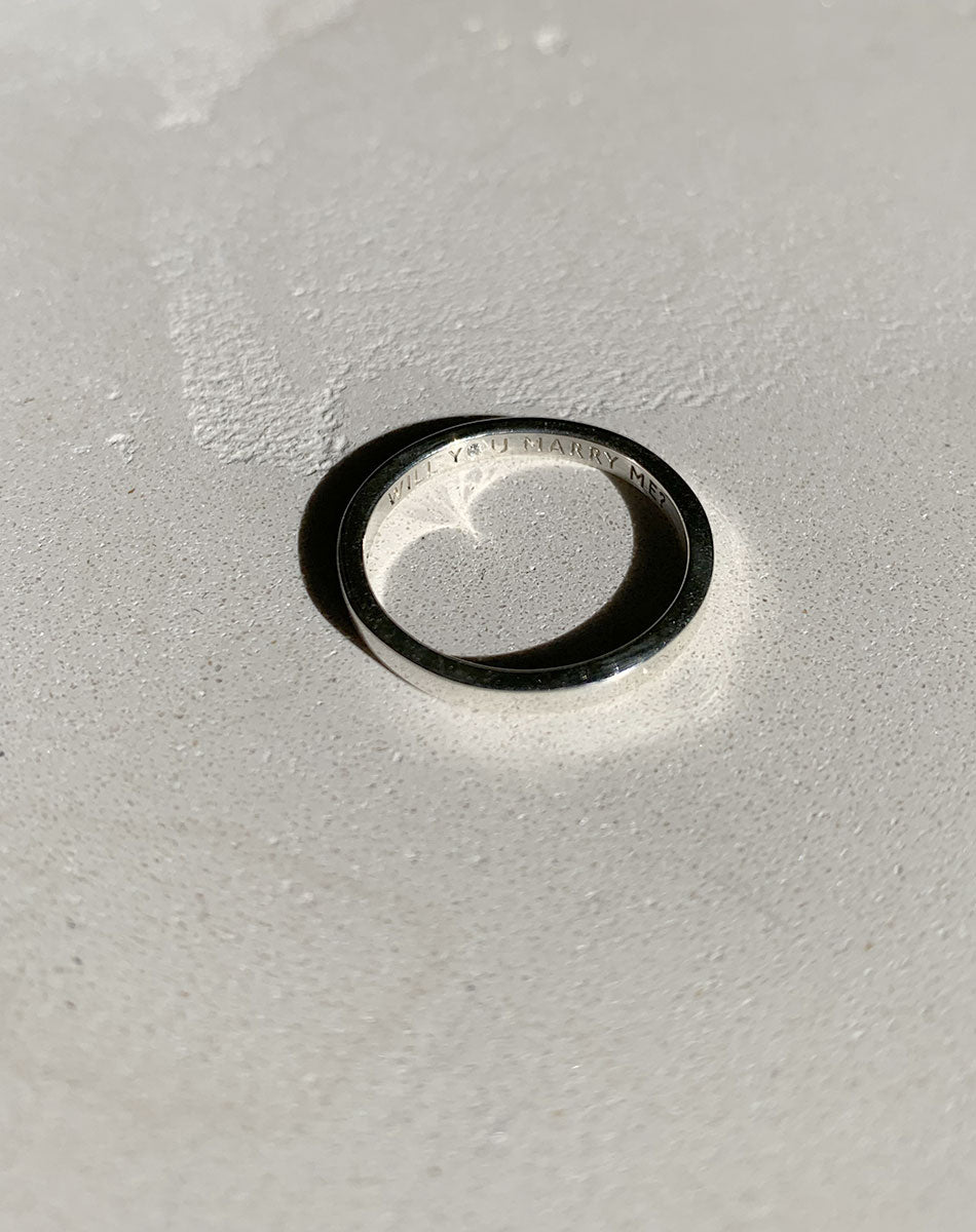 Stand In Ring with Stone | 9ct White Gold