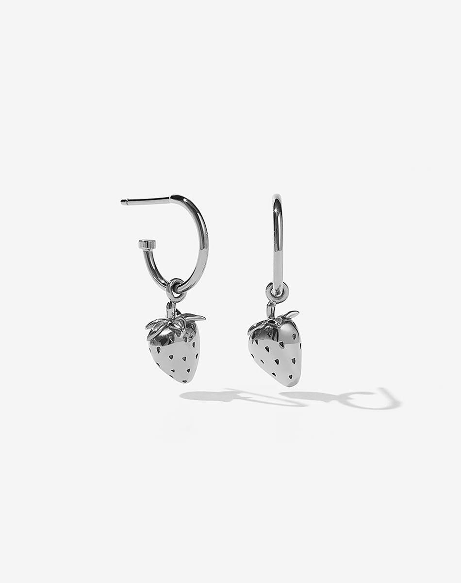 Strawberry Signature Hoops | Sterling Silver