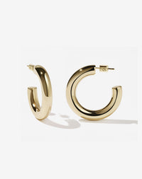 Taboo Midi Hoops | 23k Gold Plated